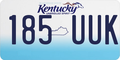 KY license plate 185UUK