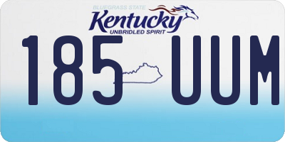 KY license plate 185UUM