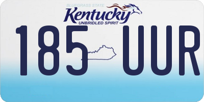 KY license plate 185UUR