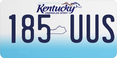 KY license plate 185UUS