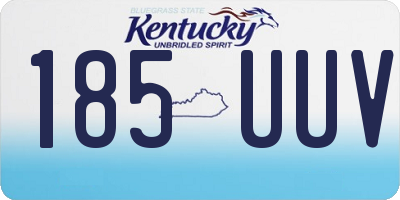 KY license plate 185UUV