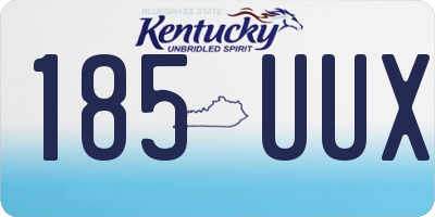 KY license plate 185UUX