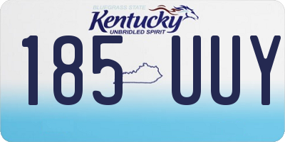 KY license plate 185UUY