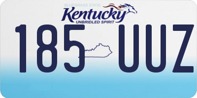 KY license plate 185UUZ