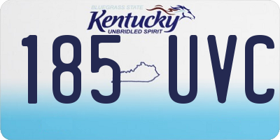 KY license plate 185UVC