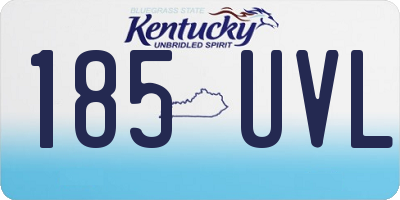 KY license plate 185UVL