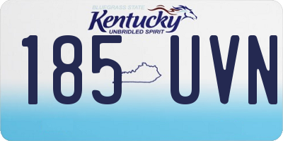 KY license plate 185UVN