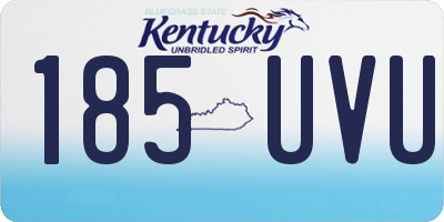 KY license plate 185UVU