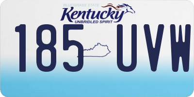KY license plate 185UVW