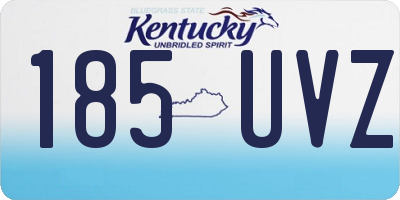 KY license plate 185UVZ