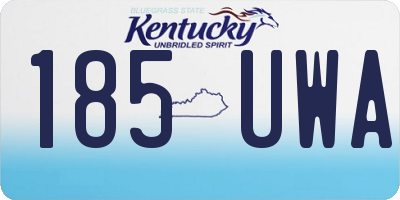 KY license plate 185UWA