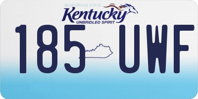 KY license plate 185UWF