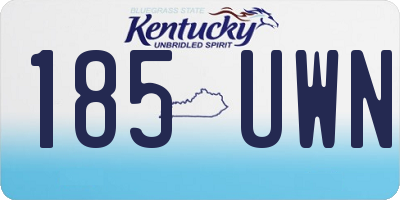 KY license plate 185UWN