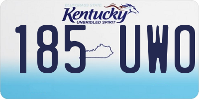 KY license plate 185UWO