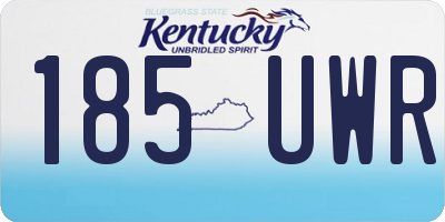 KY license plate 185UWR