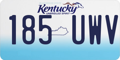 KY license plate 185UWV