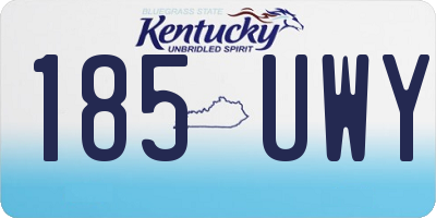 KY license plate 185UWY