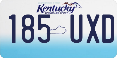 KY license plate 185UXD