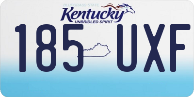 KY license plate 185UXF