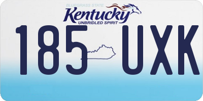 KY license plate 185UXK
