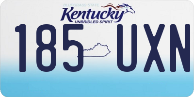 KY license plate 185UXN