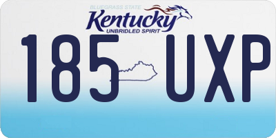 KY license plate 185UXP