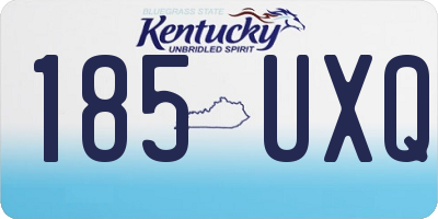 KY license plate 185UXQ
