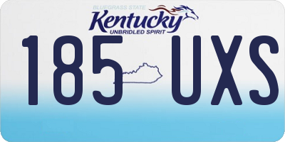 KY license plate 185UXS