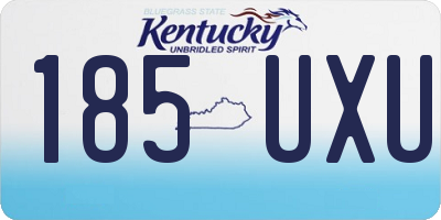 KY license plate 185UXU