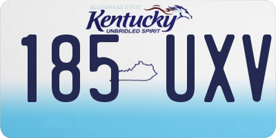 KY license plate 185UXV