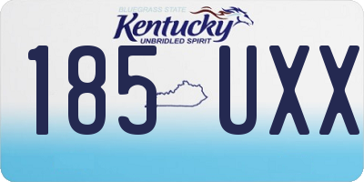 KY license plate 185UXX