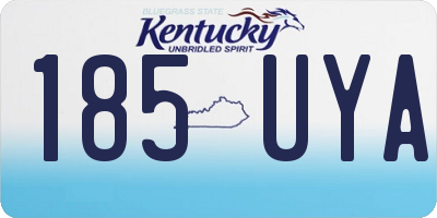 KY license plate 185UYA