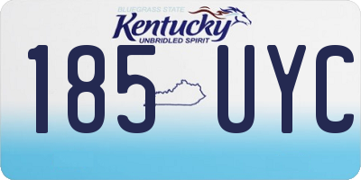 KY license plate 185UYC