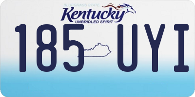KY license plate 185UYI