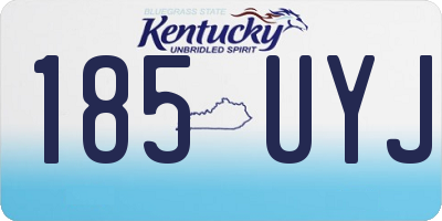 KY license plate 185UYJ