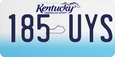 KY license plate 185UYS