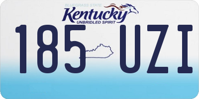 KY license plate 185UZI