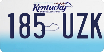 KY license plate 185UZK