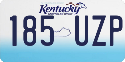 KY license plate 185UZP