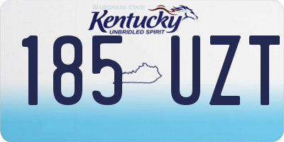 KY license plate 185UZT