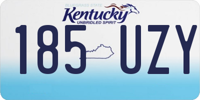 KY license plate 185UZY