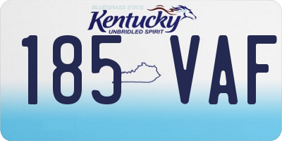 KY license plate 185VAF