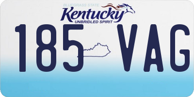 KY license plate 185VAG