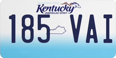 KY license plate 185VAI