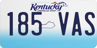 KY license plate 185VAS