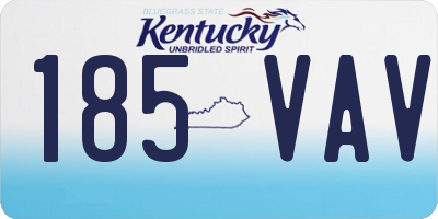 KY license plate 185VAV