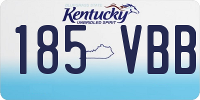KY license plate 185VBB