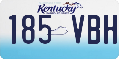 KY license plate 185VBH