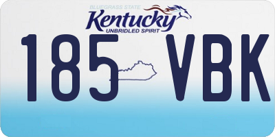 KY license plate 185VBK