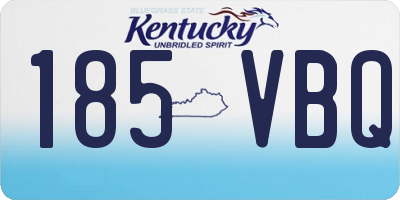 KY license plate 185VBQ